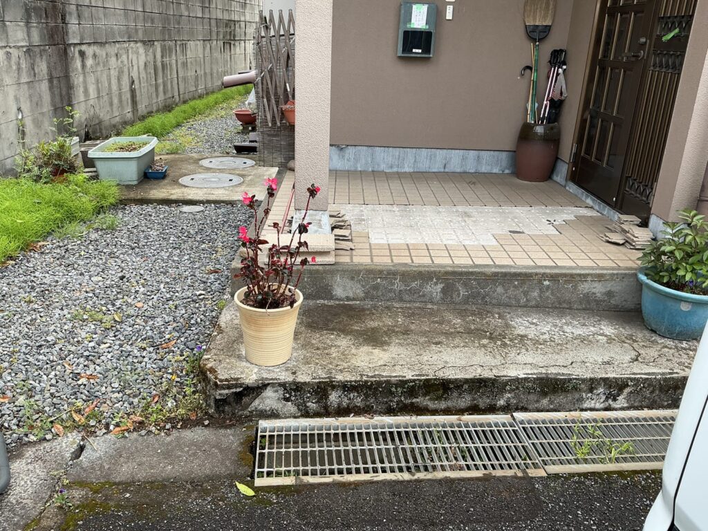 屋外の施工前
